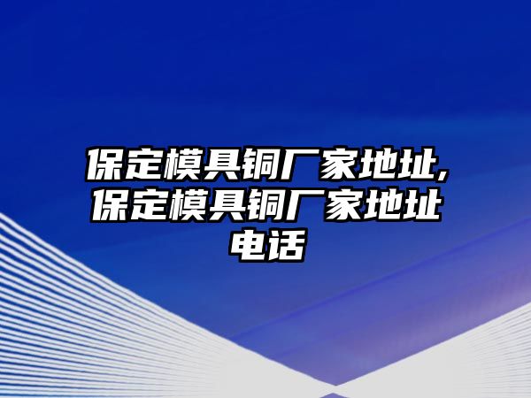 保定模具銅廠家地址,保定模具銅廠家地址電話