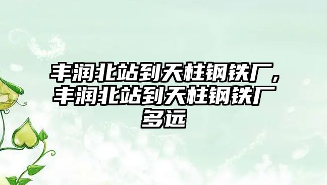 豐潤北站到天柱鋼鐵廠,豐潤北站到天柱鋼鐵廠多遠