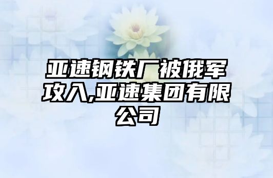 亞速鋼鐵廠被俄軍攻入,亞速集團(tuán)有限公司