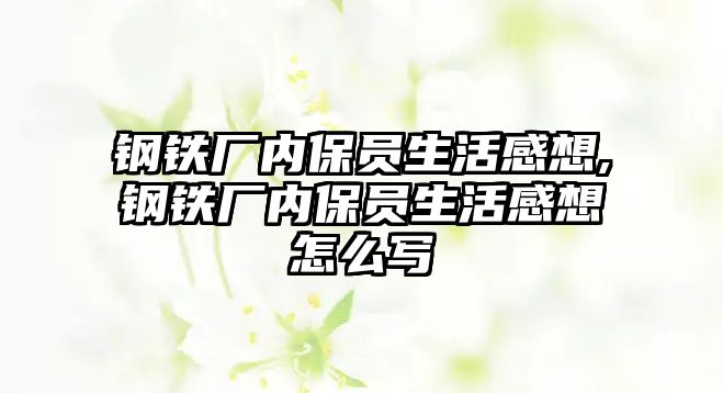 鋼鐵廠內(nèi)保員生活感想,鋼鐵廠內(nèi)保員生活感想怎么寫