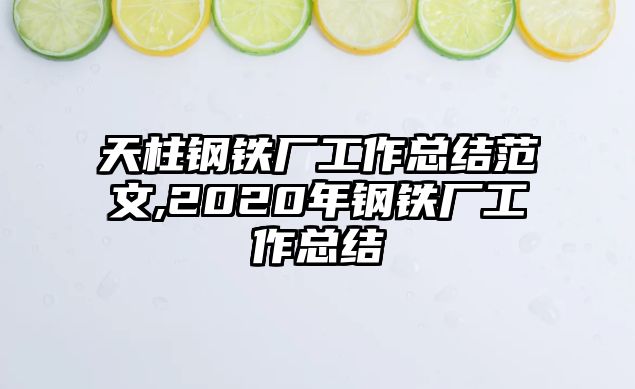 天柱鋼鐵廠工作總結(jié)范文,2020年鋼鐵廠工作總結(jié)