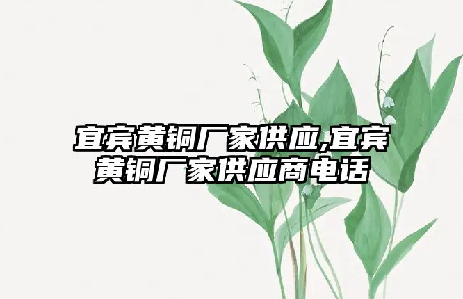 宜賓黃銅廠家供應(yīng),宜賓黃銅廠家供應(yīng)商電話