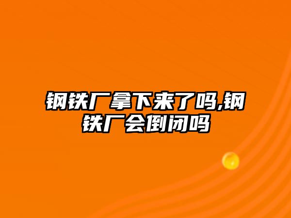 鋼鐵廠拿下來了嗎,鋼鐵廠會倒閉嗎