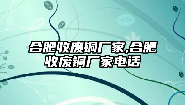 合肥收廢銅廠家,合肥收廢銅廠家電話