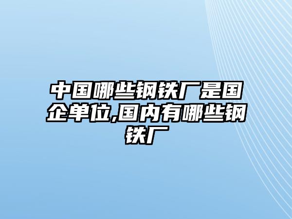 中國(guó)哪些鋼鐵廠是國(guó)企單位,國(guó)內(nèi)有哪些鋼鐵廠