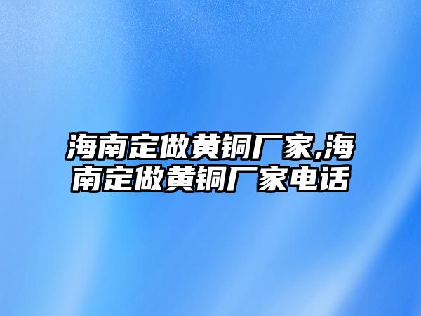 海南定做黃銅廠家,海南定做黃銅廠家電話