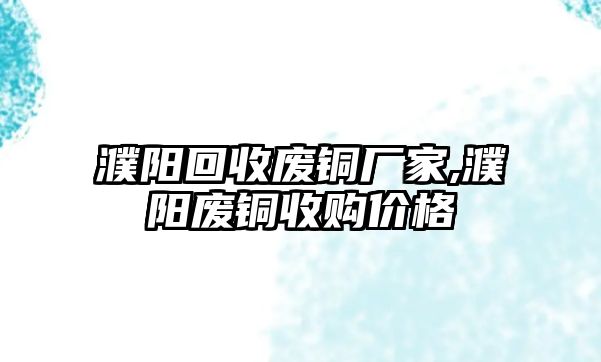 濮陽回收廢銅廠家,濮陽廢銅收購價格