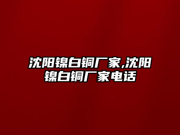 沈陽鎳白銅廠家,沈陽鎳白銅廠家電話