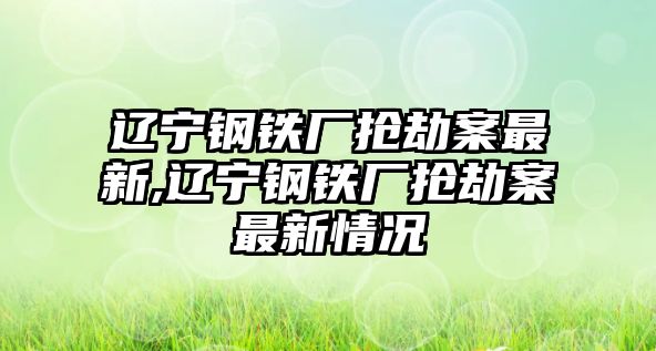 遼寧鋼鐵廠搶劫案最新,遼寧鋼鐵廠搶劫案最新情況