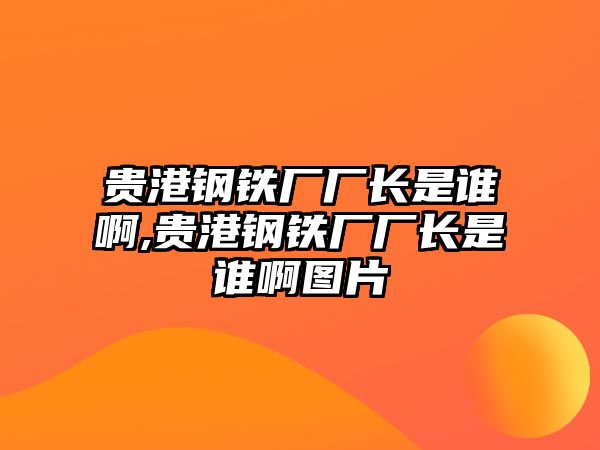 貴港鋼鐵廠廠長是誰啊,貴港鋼鐵廠廠長是誰啊圖片